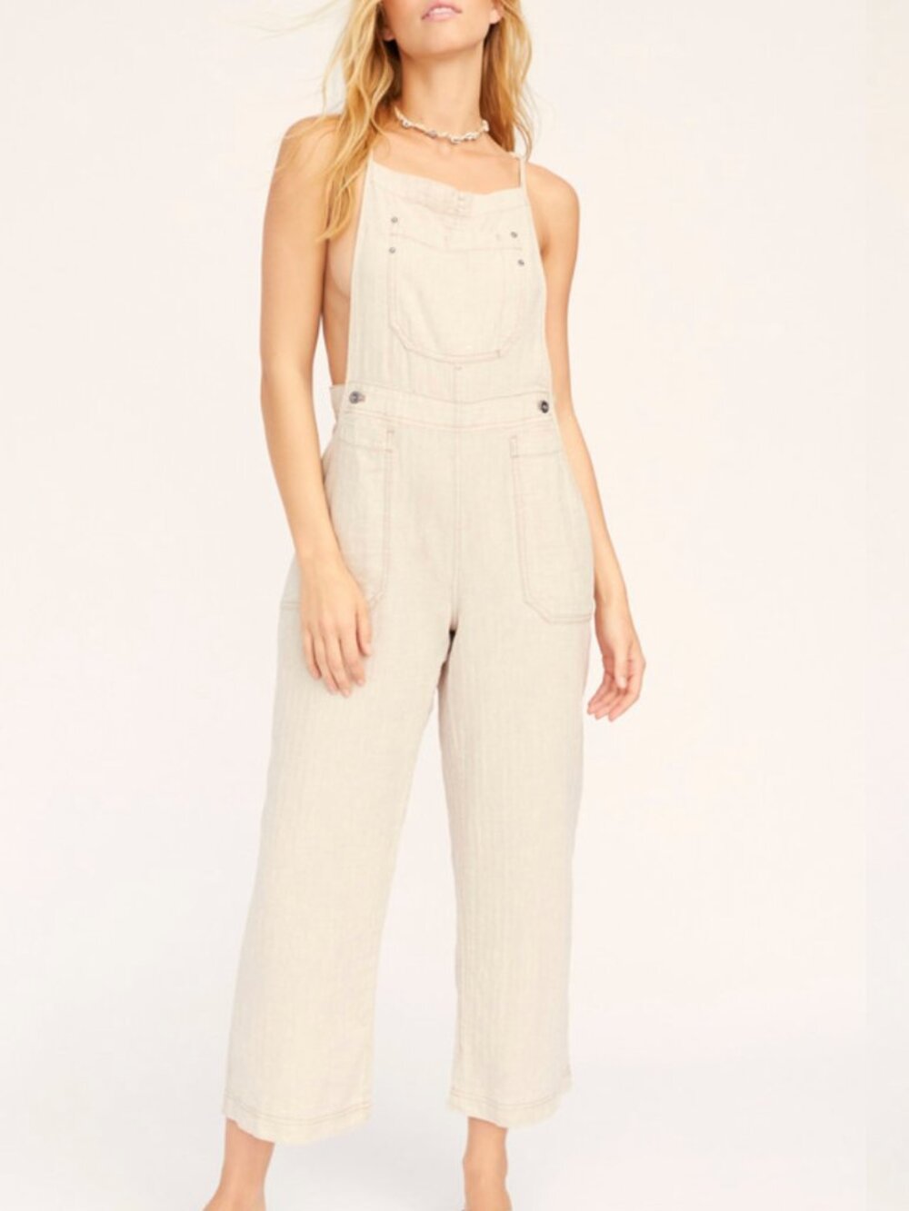 Free People Natural Sights Overalls
